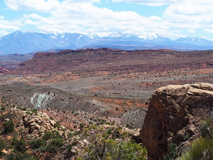 La Sal Mountains seen from Arches National Park