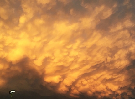 Mammatus clouds to the east, Loveland, Colo.
